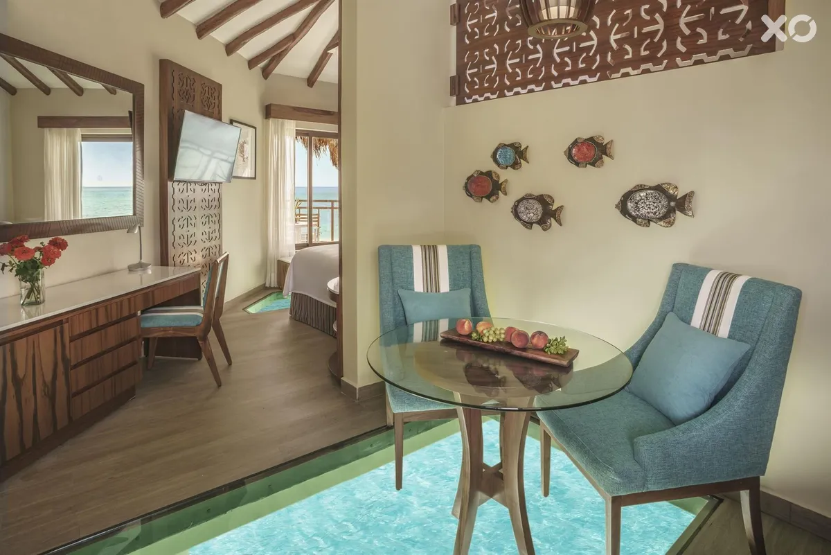 Palafitos overwater bungalows в El Dorado Maroma